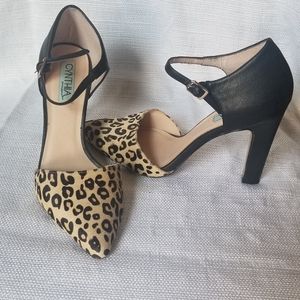 Cynthia Rowley Haircalf Leopard Pumps